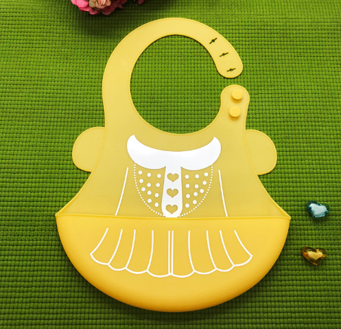 Silicone Waterproof Adjustable Cartoon Bibs for Kids