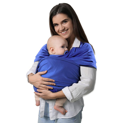 Jenen Jnzen Baby Wraps Carrier Baby Sling Wrap Carrier Baby wrap for Comfortable Baby Cotton Sling (Blue)